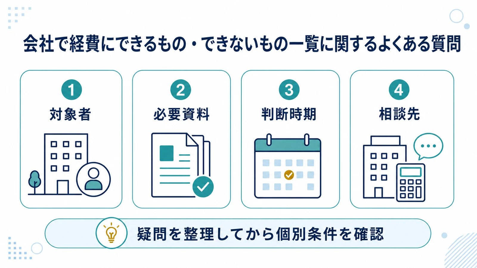 会社で経費にできるもの・できないもの一覧に関するよくある質問
