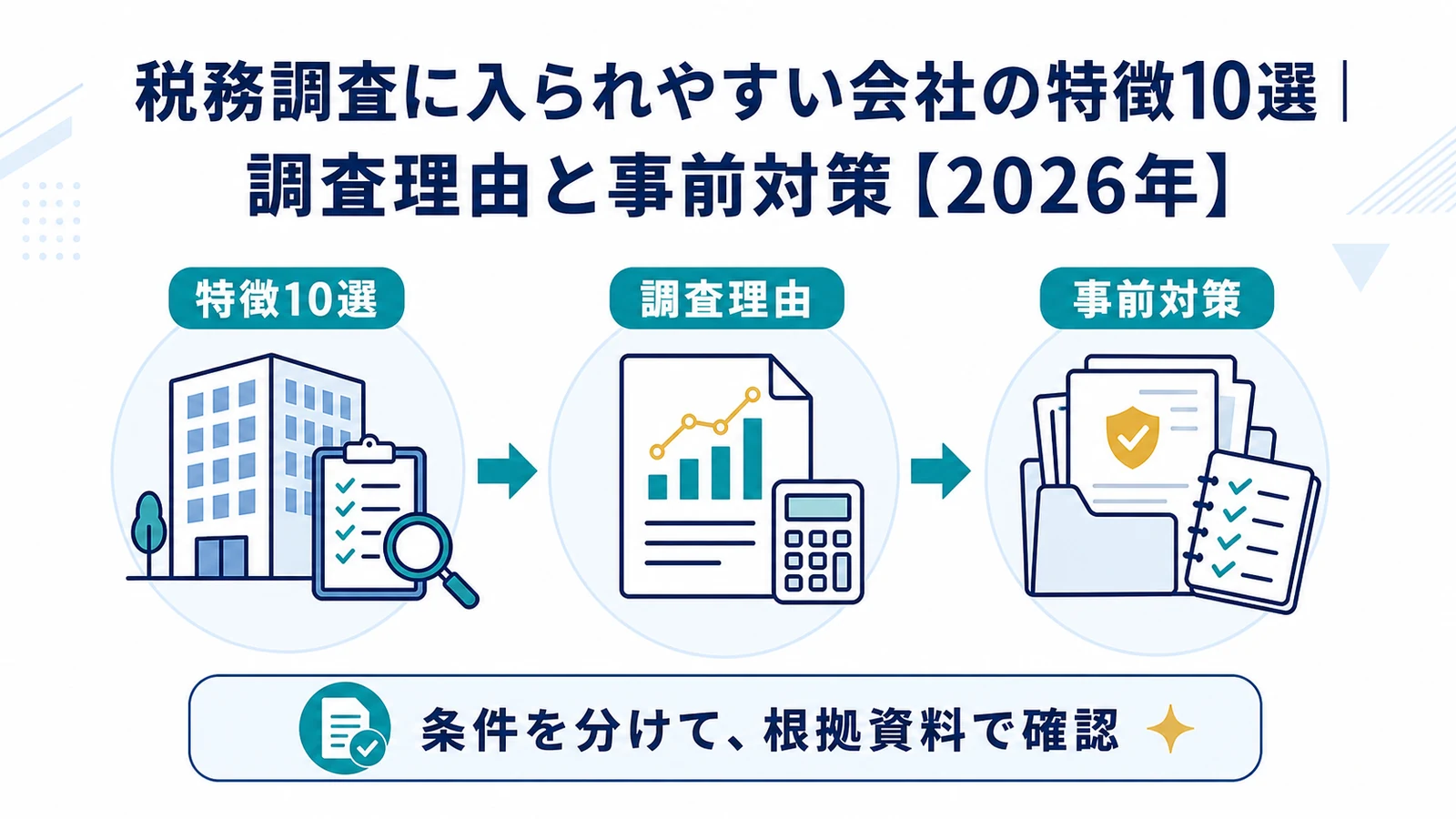 税務調査に入られやすい会社の特徴10選|調査理由と事前対策【2026年】