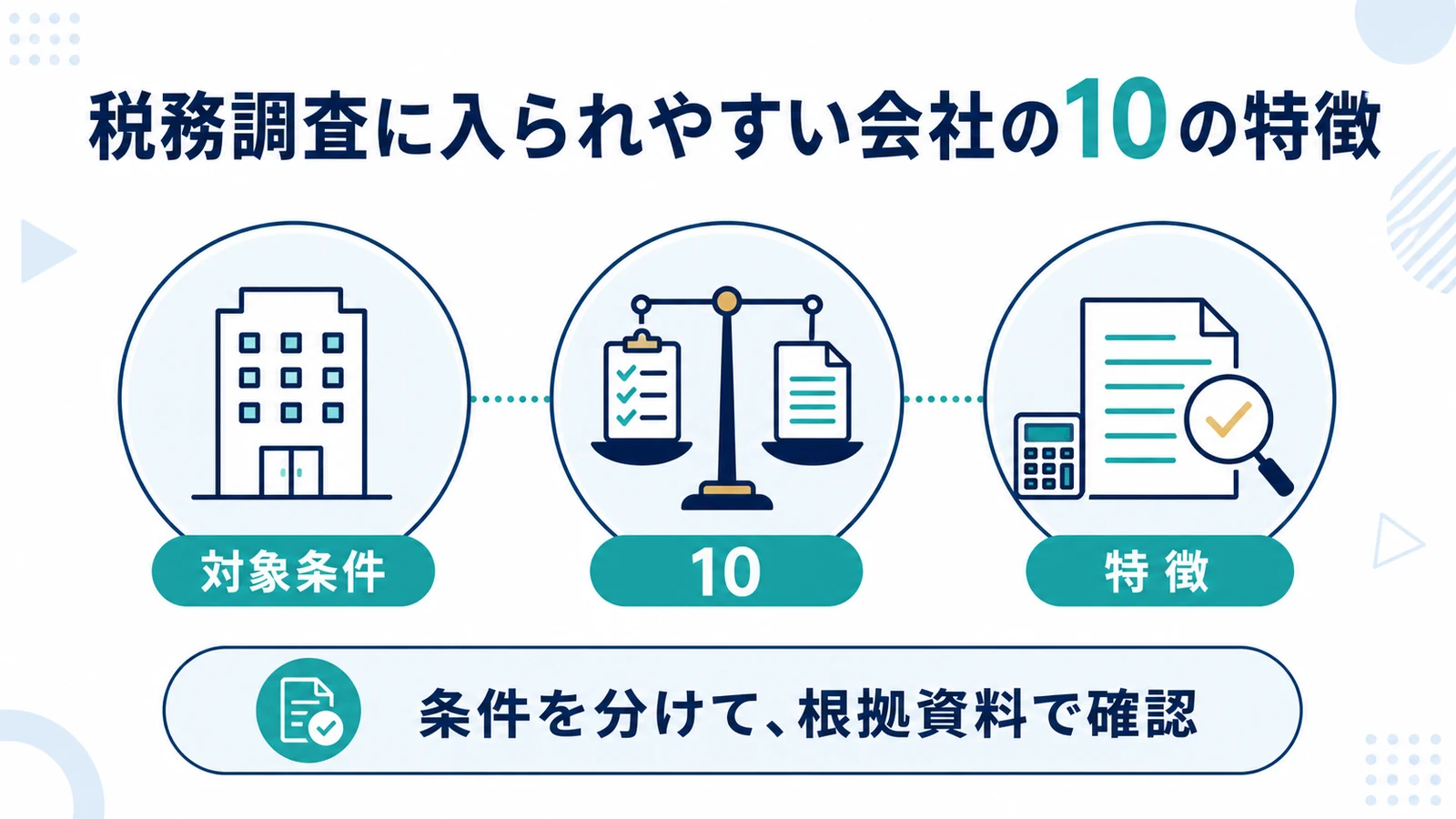 税務調査に入られやすい会社の10の特徴