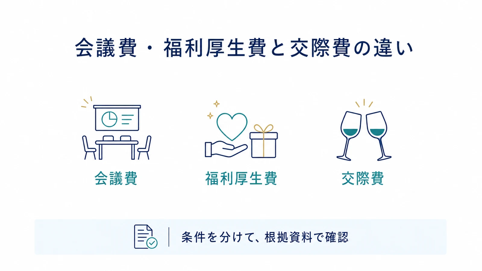 会議費・福利厚生費と交際費の違い