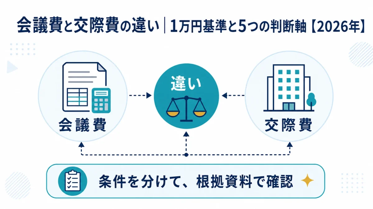 会議費と交際費の違い｜1万円基準と5つの判断軸【2026年】