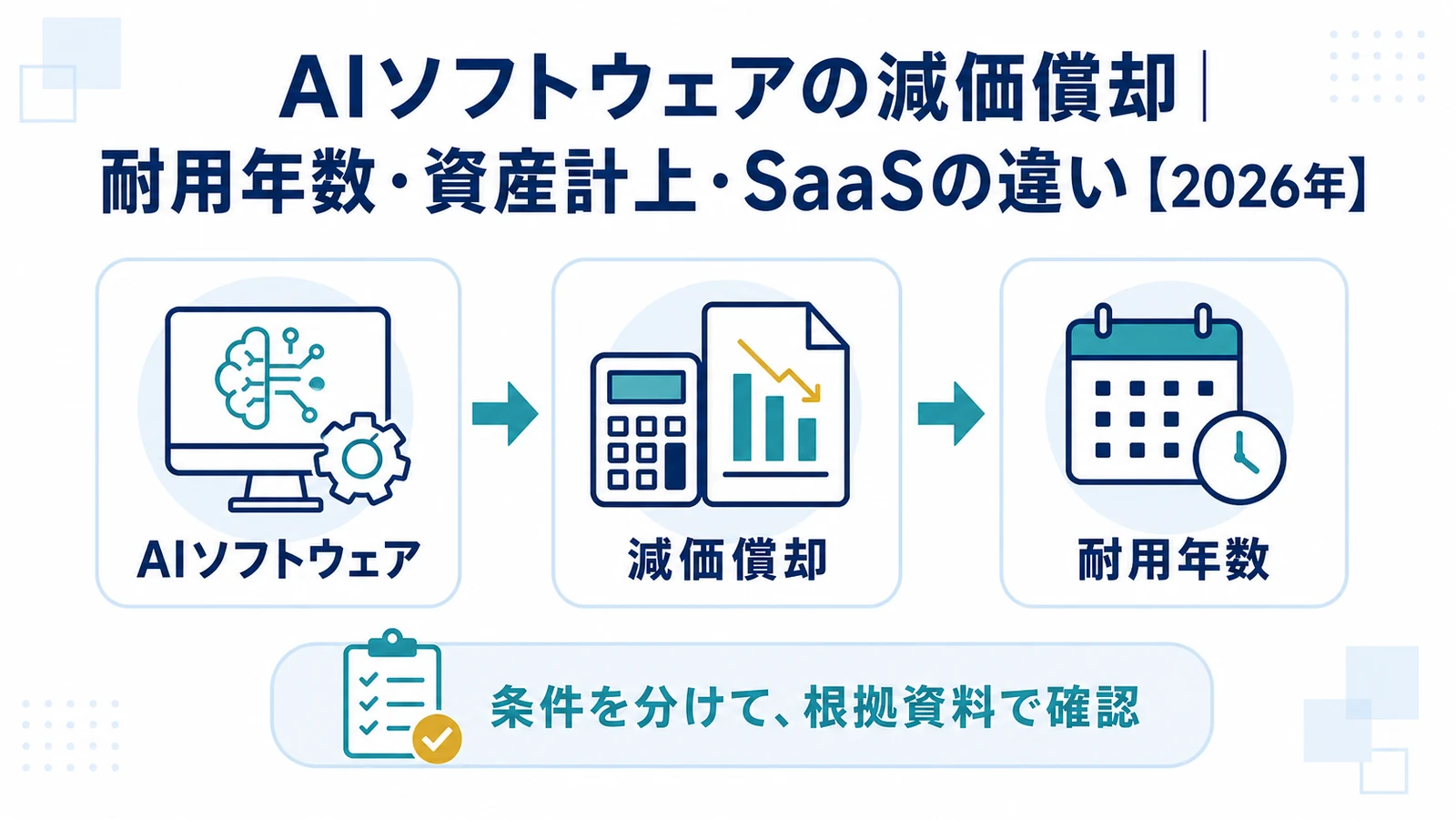 AIソフトウェアの減価償却｜耐用年数・資産計上・SaaSの違い【2026年】