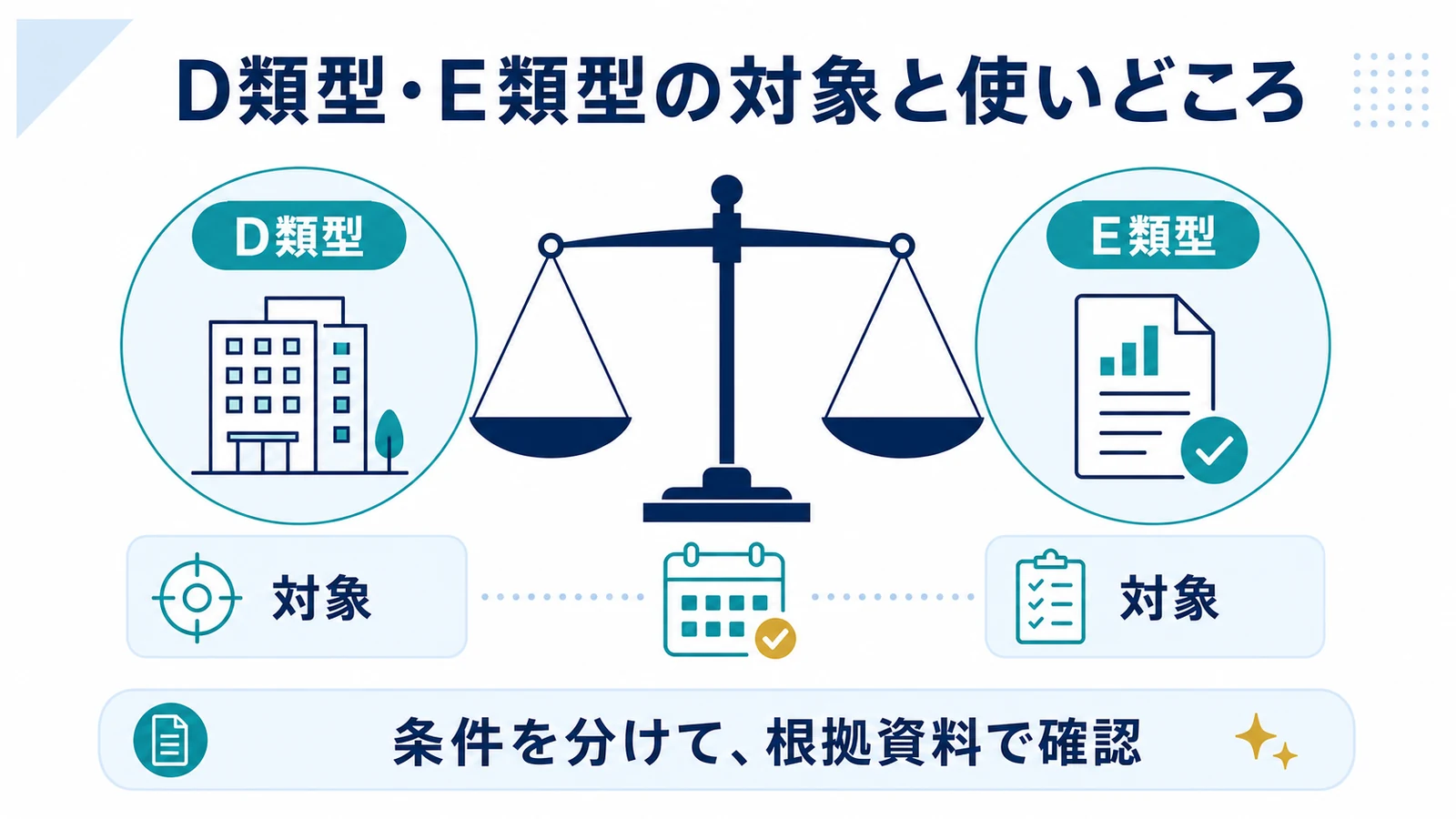 D類型・E類型の対象と使いどころ