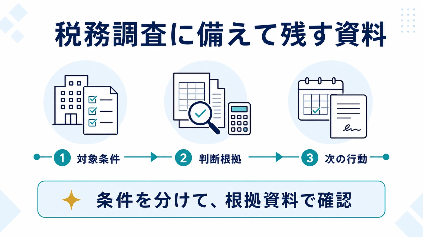 税務調査に備えて残す資料