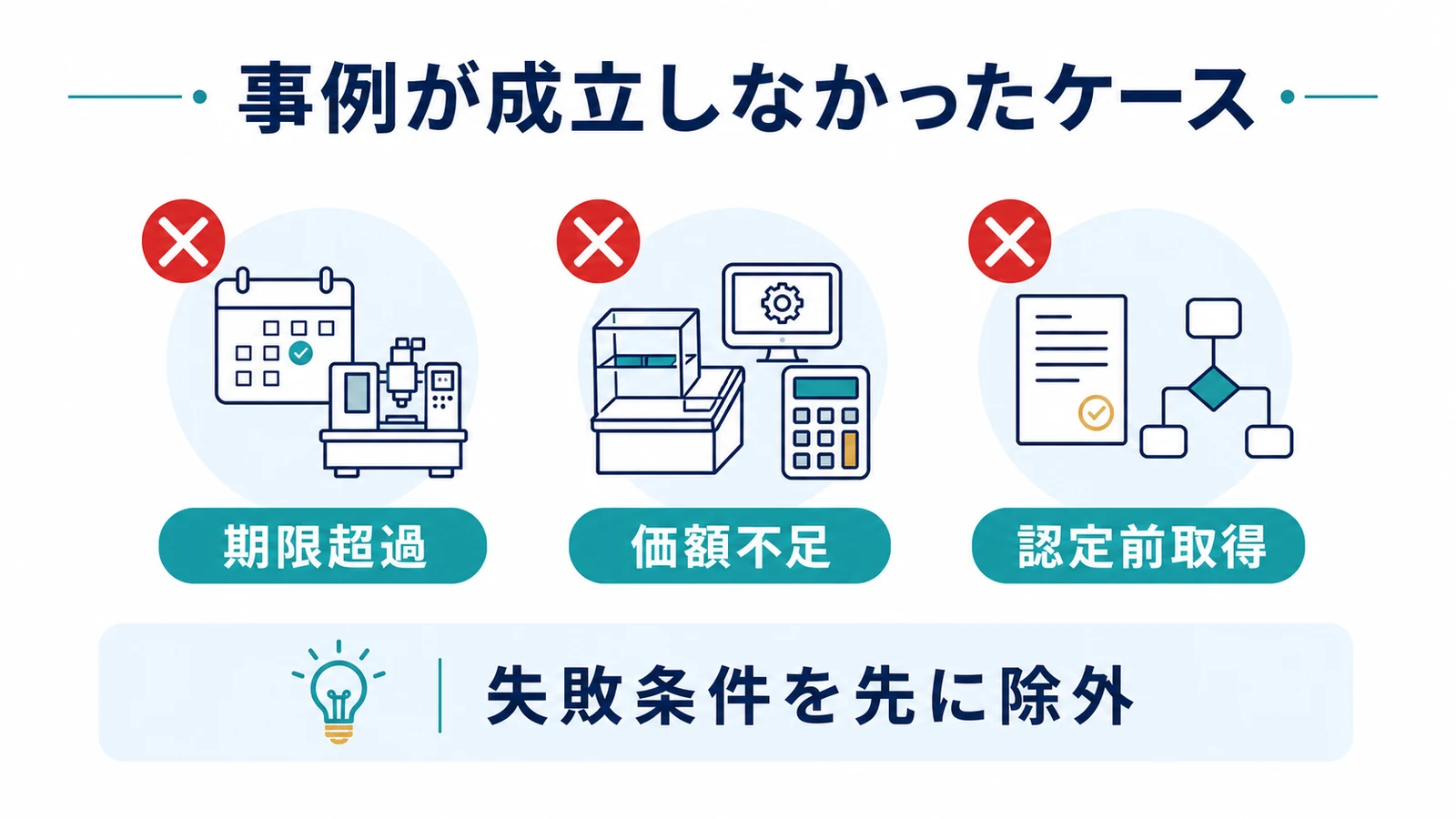 事例が成立しなかったケース