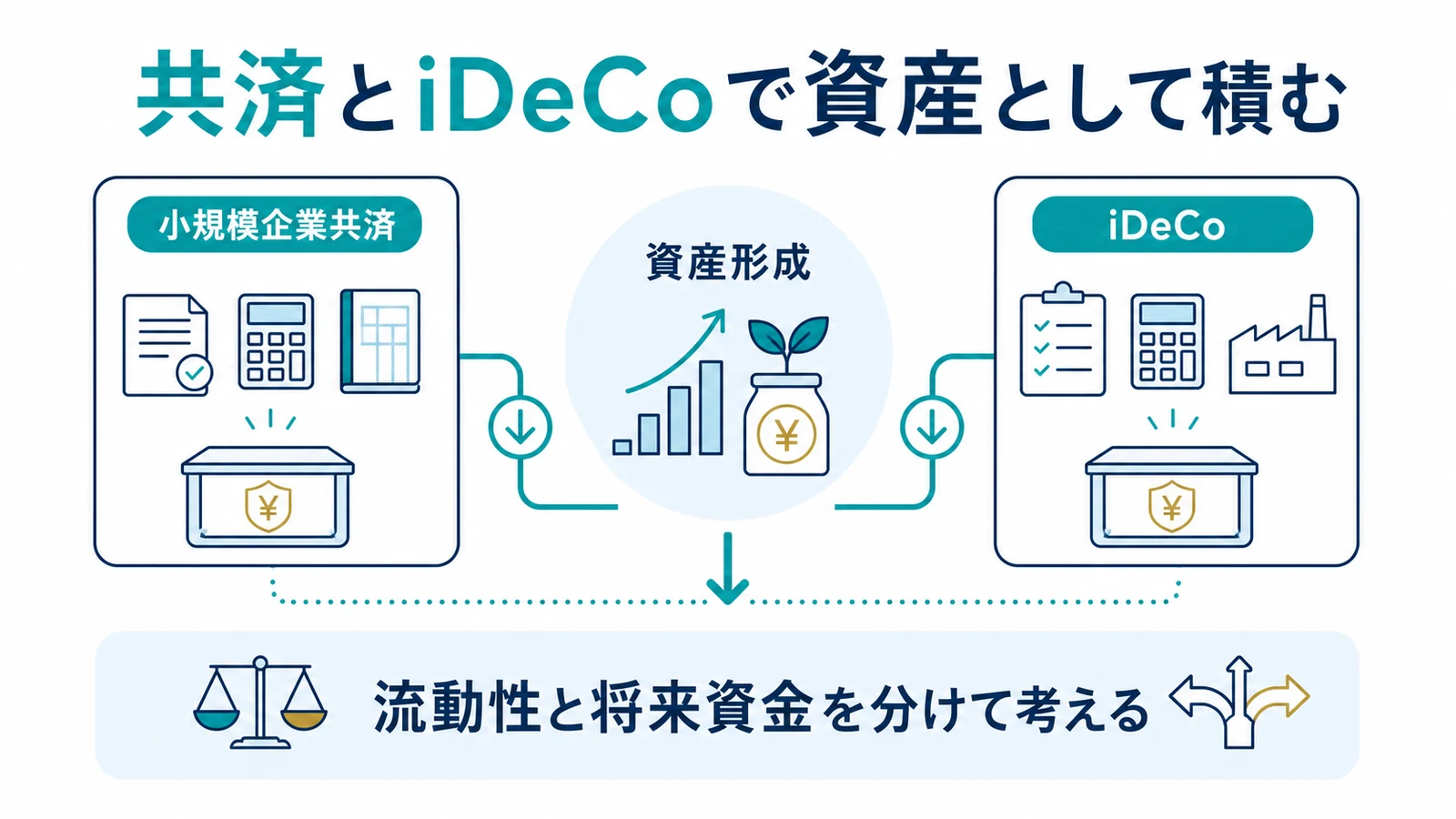 共済とiDeCoで資産として積む