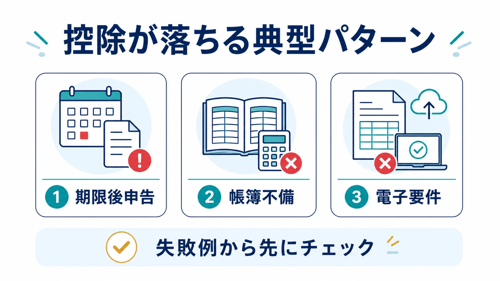 控除が落ちる典型パターン