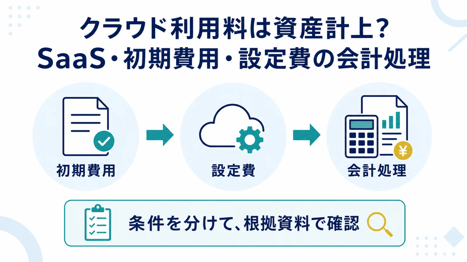 クラウド利用料は資産計上？SaaS・初期費用・設定費の会計処理