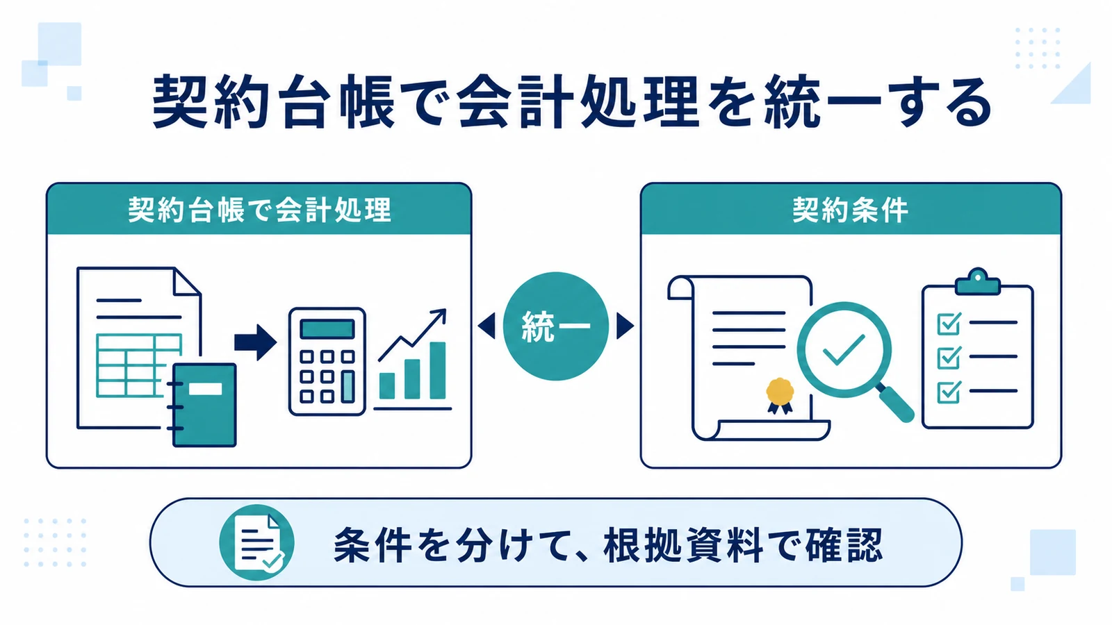 契約台帳で会計処理を統一する