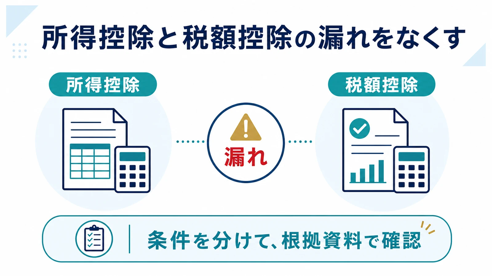 所得控除と税額控除の漏れをなくす