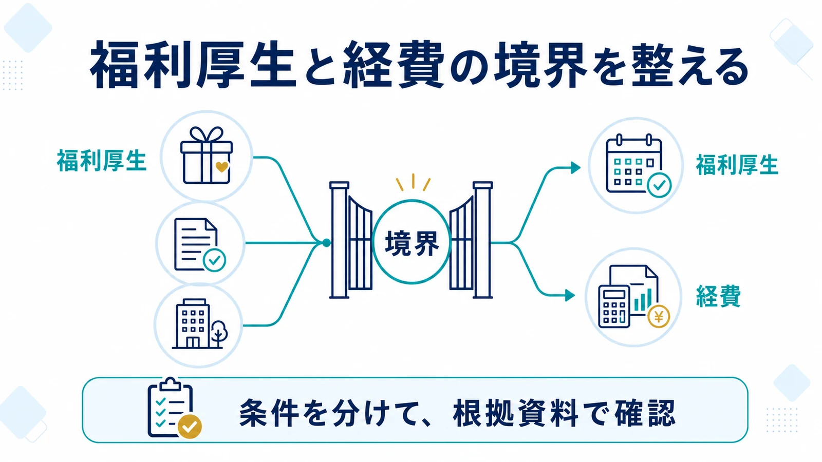 福利厚生と経費の境界を整える
