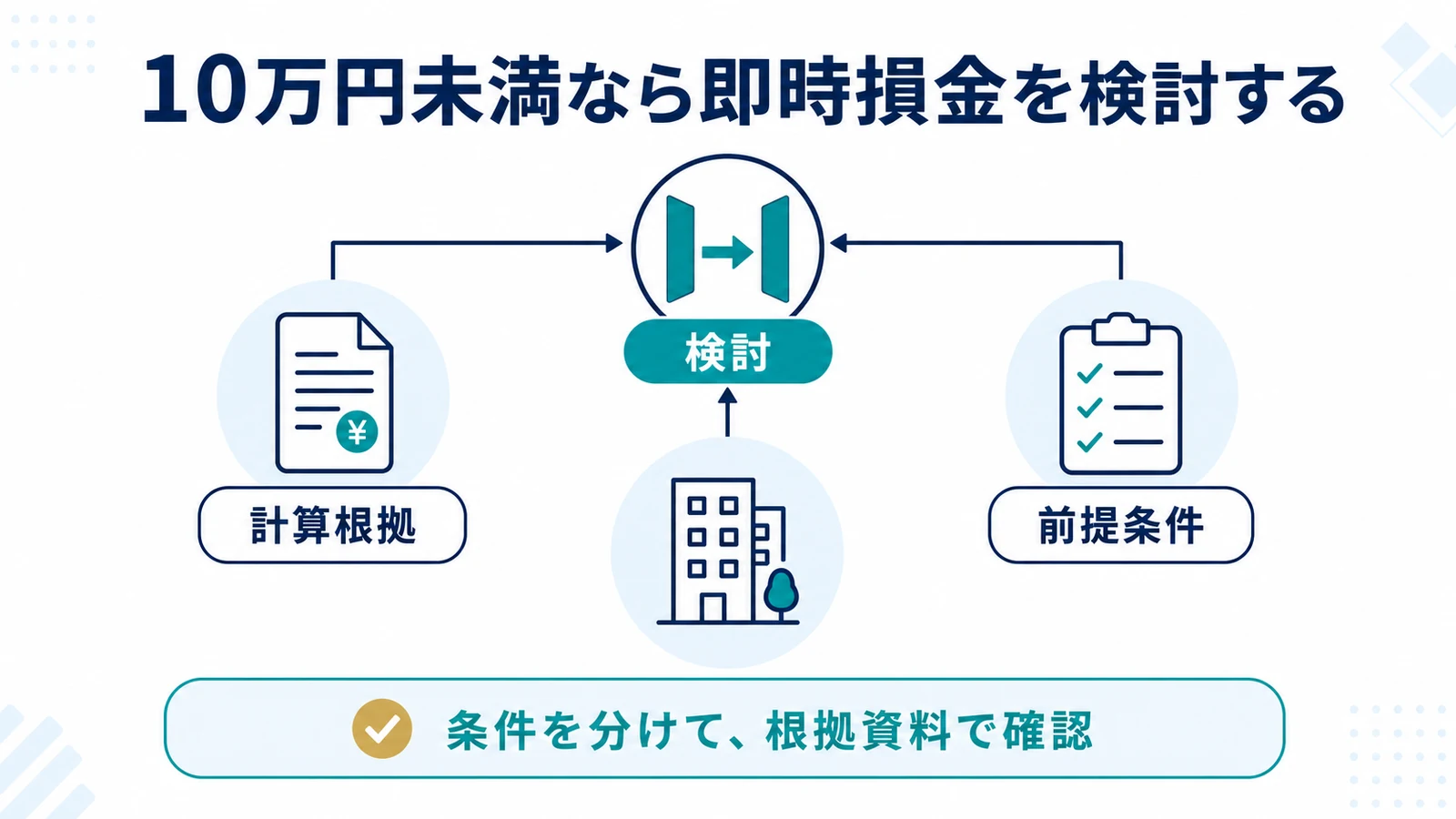 10万円未満なら即時損金を検討する