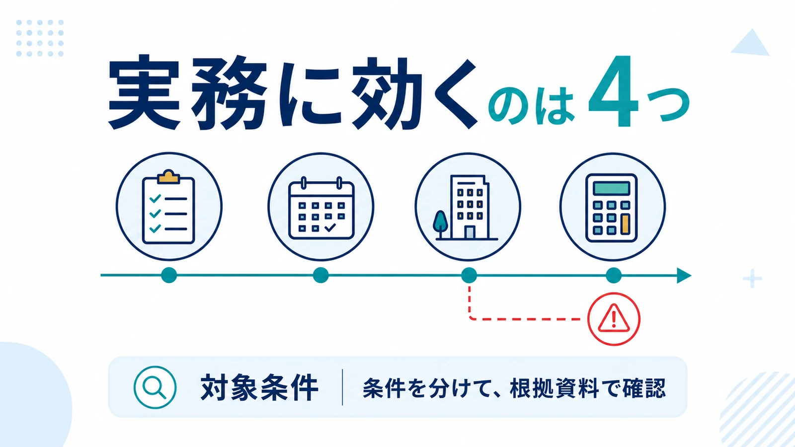 実務に効くのは4つ