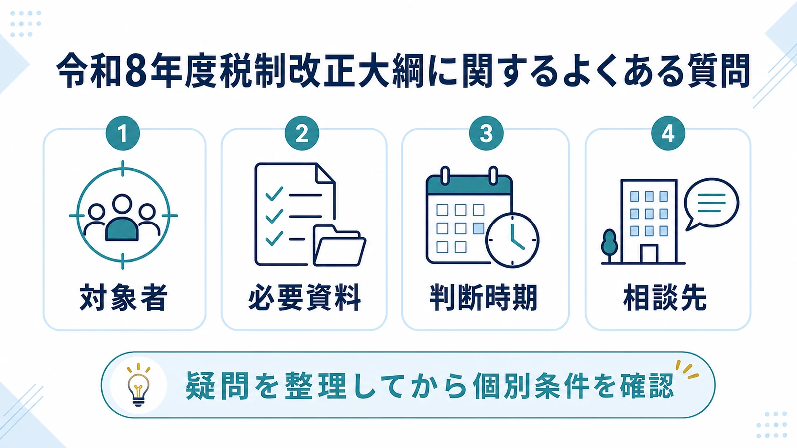令和8年度税制改正大綱に関するよくある質問
