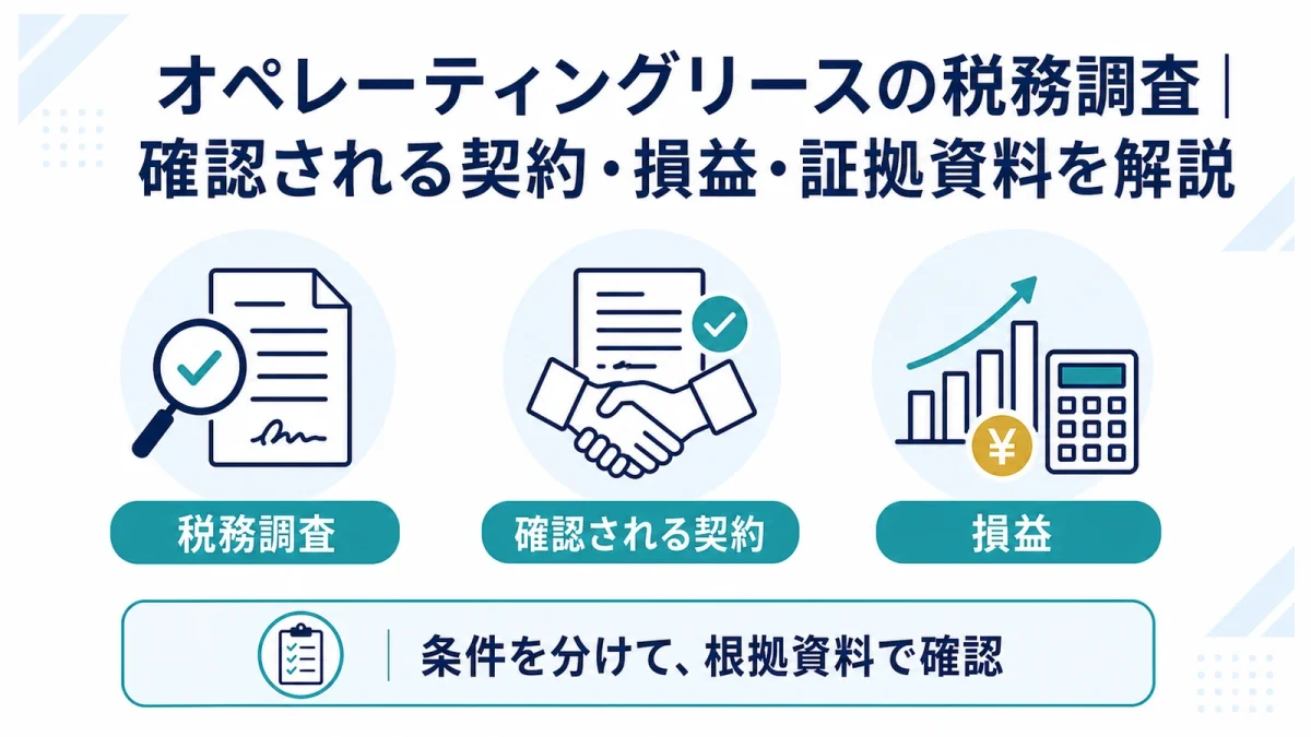 オペレーティングリースの税務調査｜確認される契約・損益・証拠資料を解説