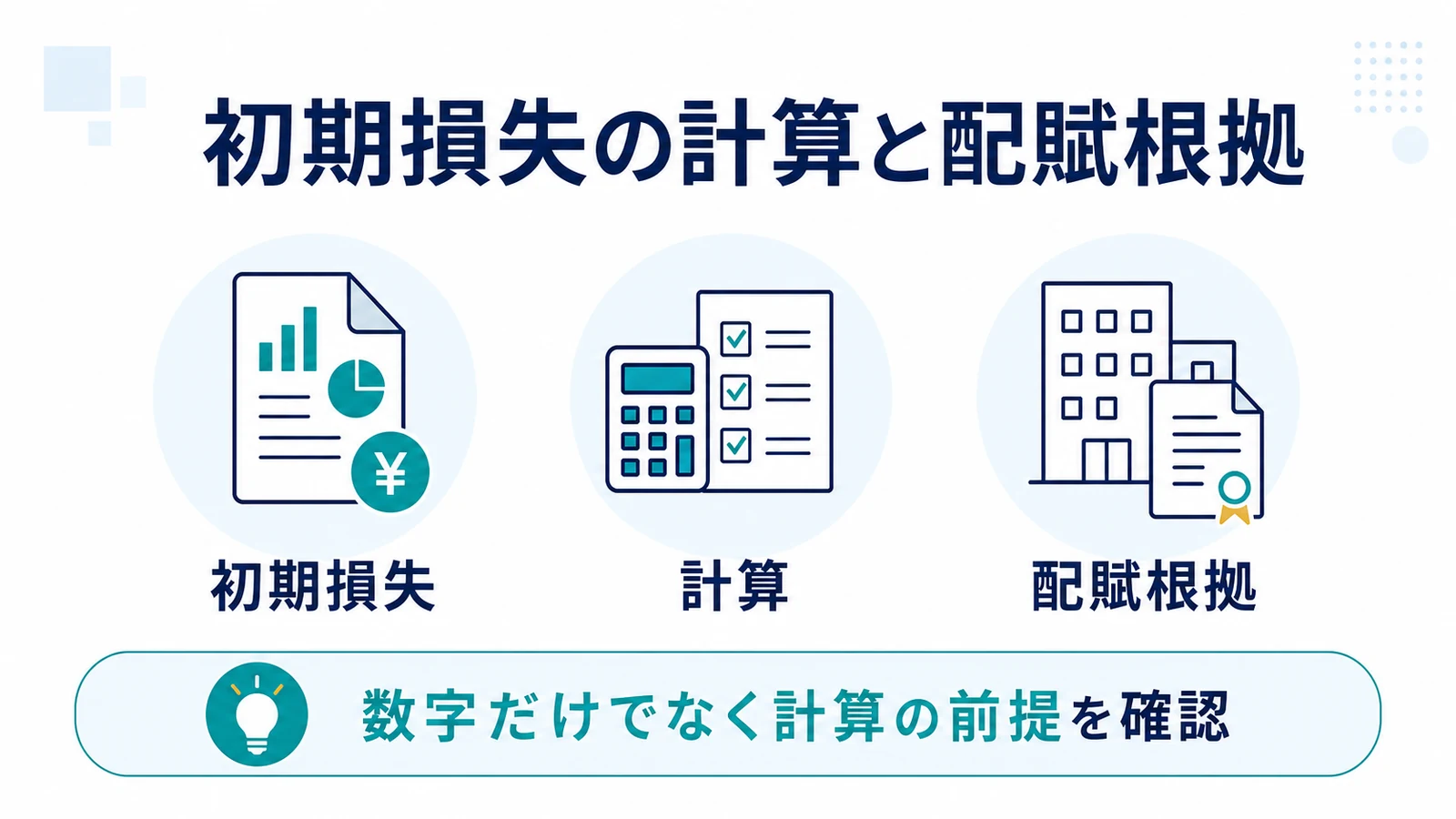 初期損失の計算と配賦根拠