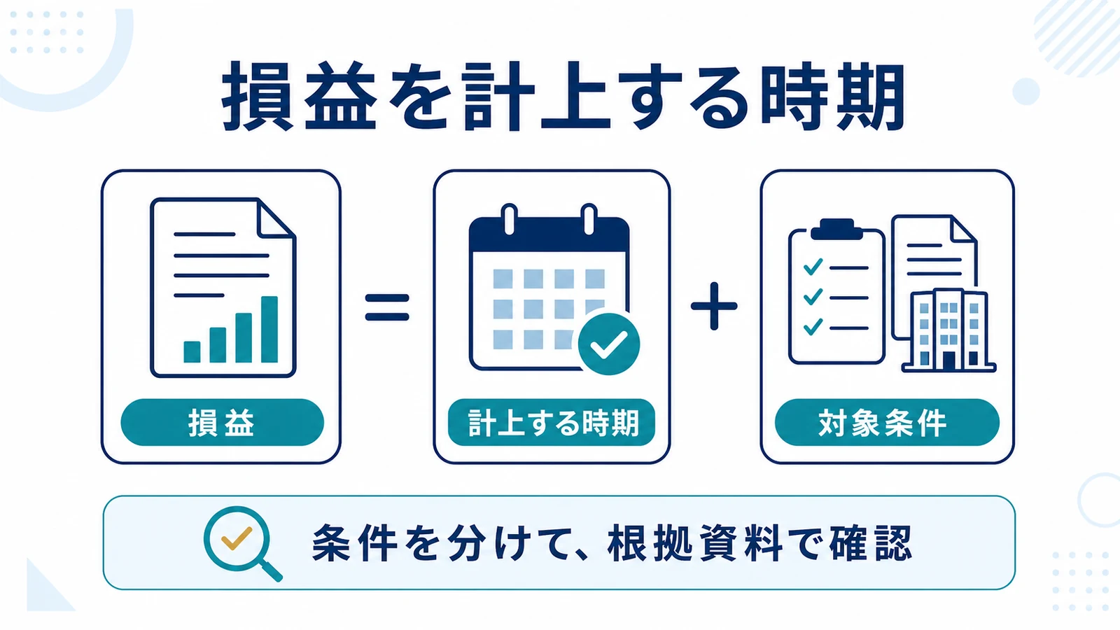 損益を計上する時期