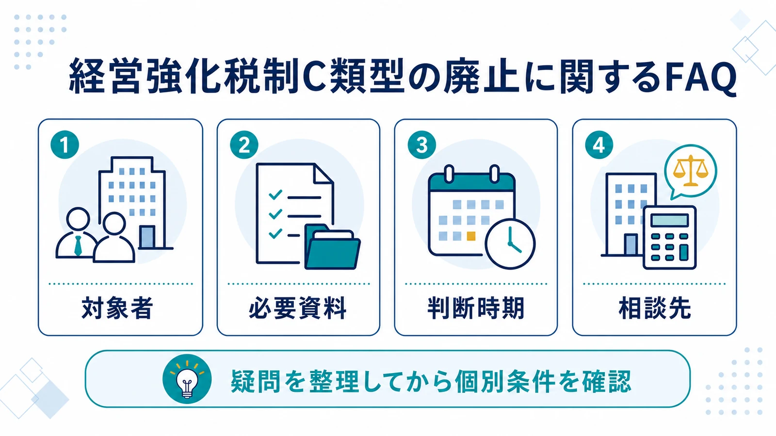 経営強化税制C類型の廃止に関するFAQ
