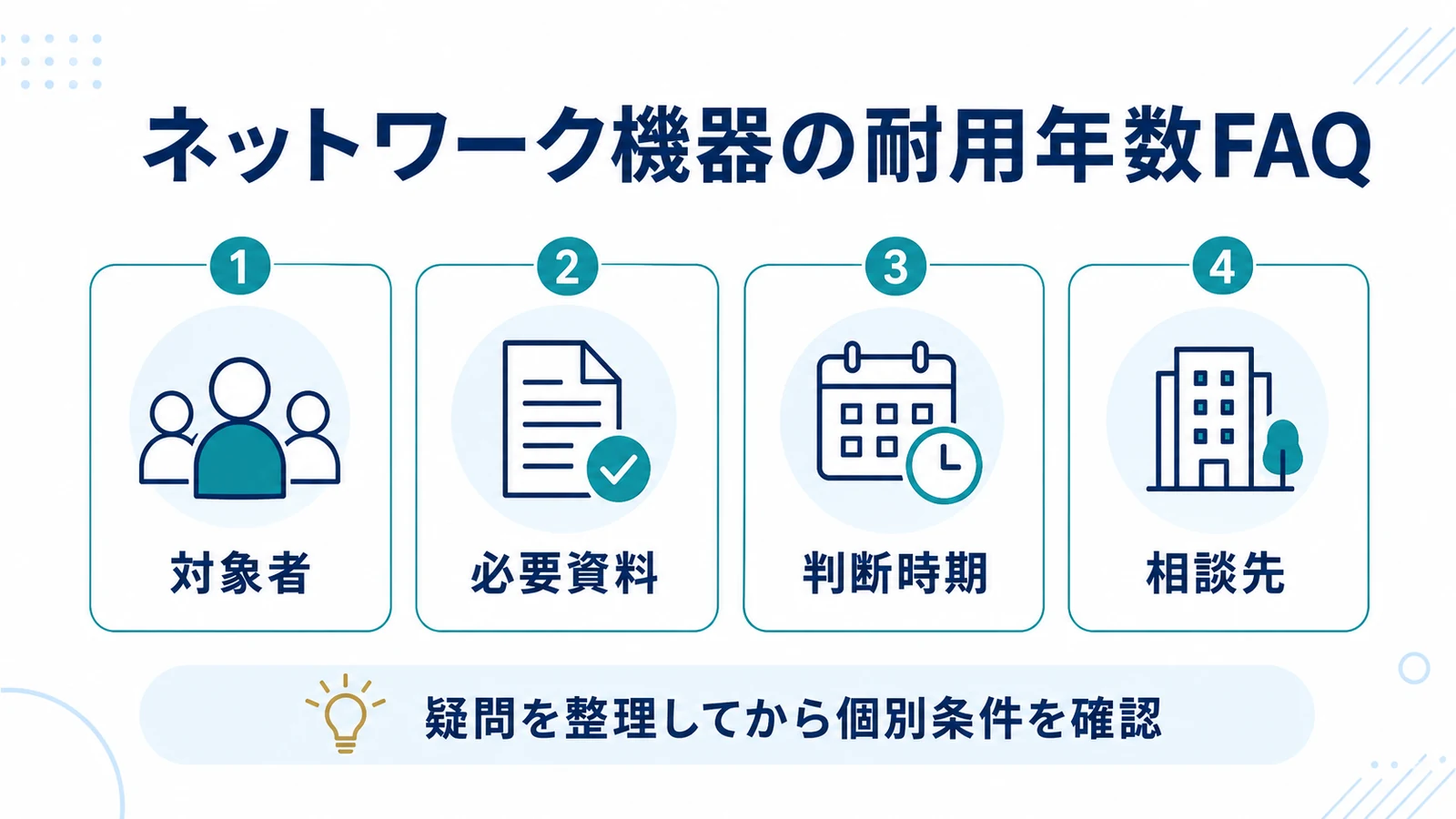 ネットワーク機器の耐用年数FAQ