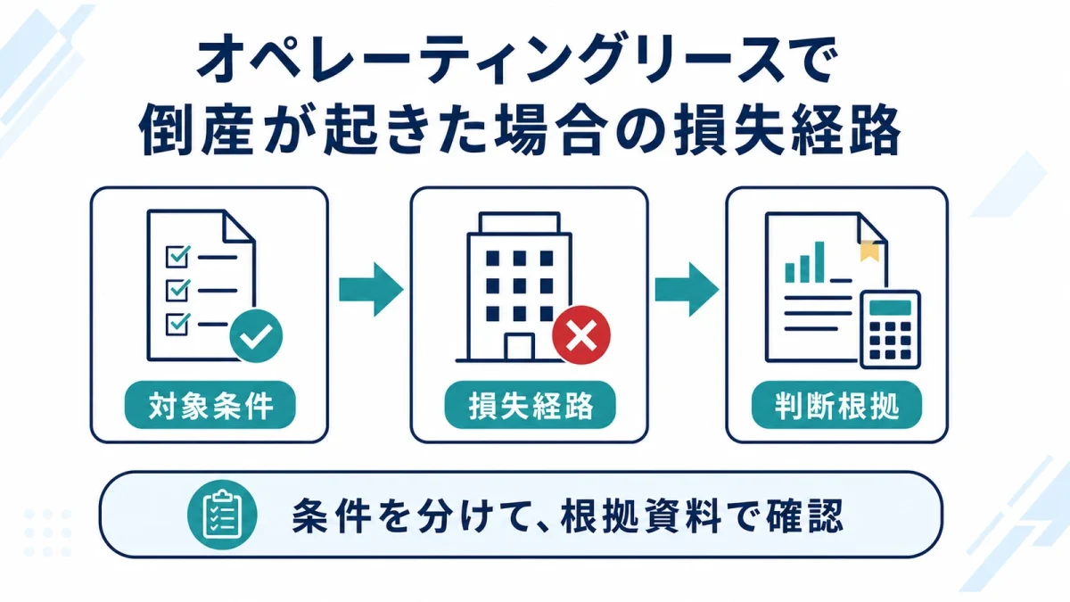 オペレーティングリースで倒産が起きた場合の損失経路