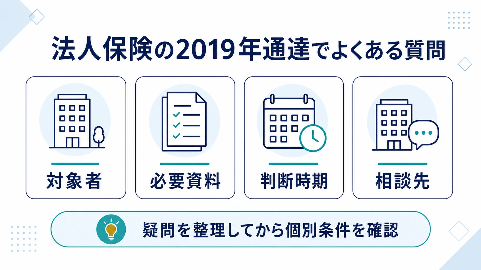 法人保険の2019年通達でよくある質問