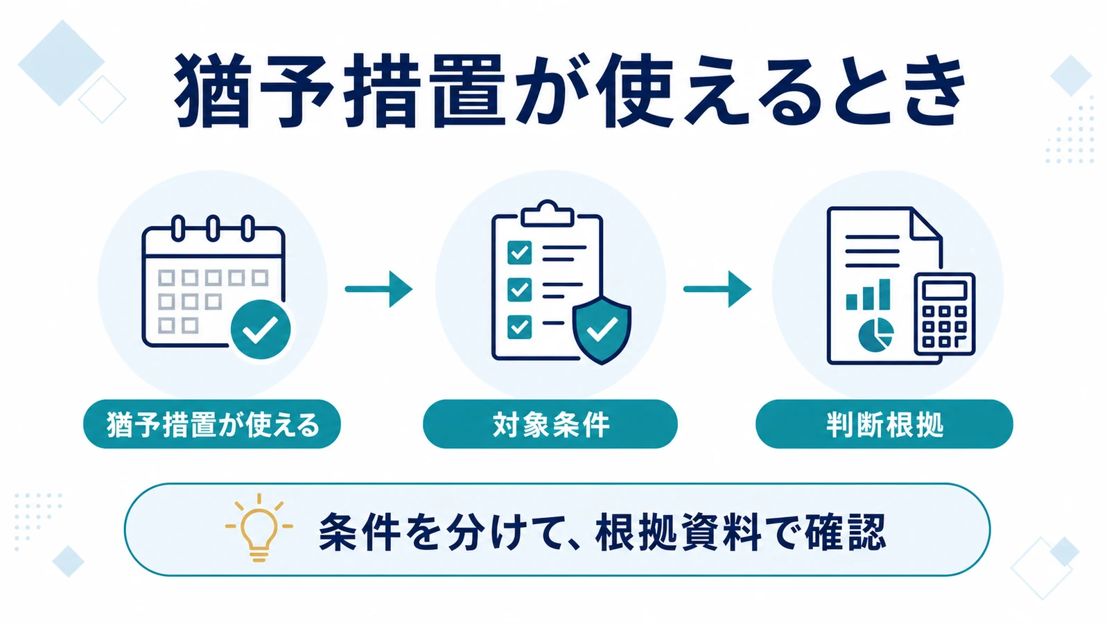 猶予措置が使えるとき