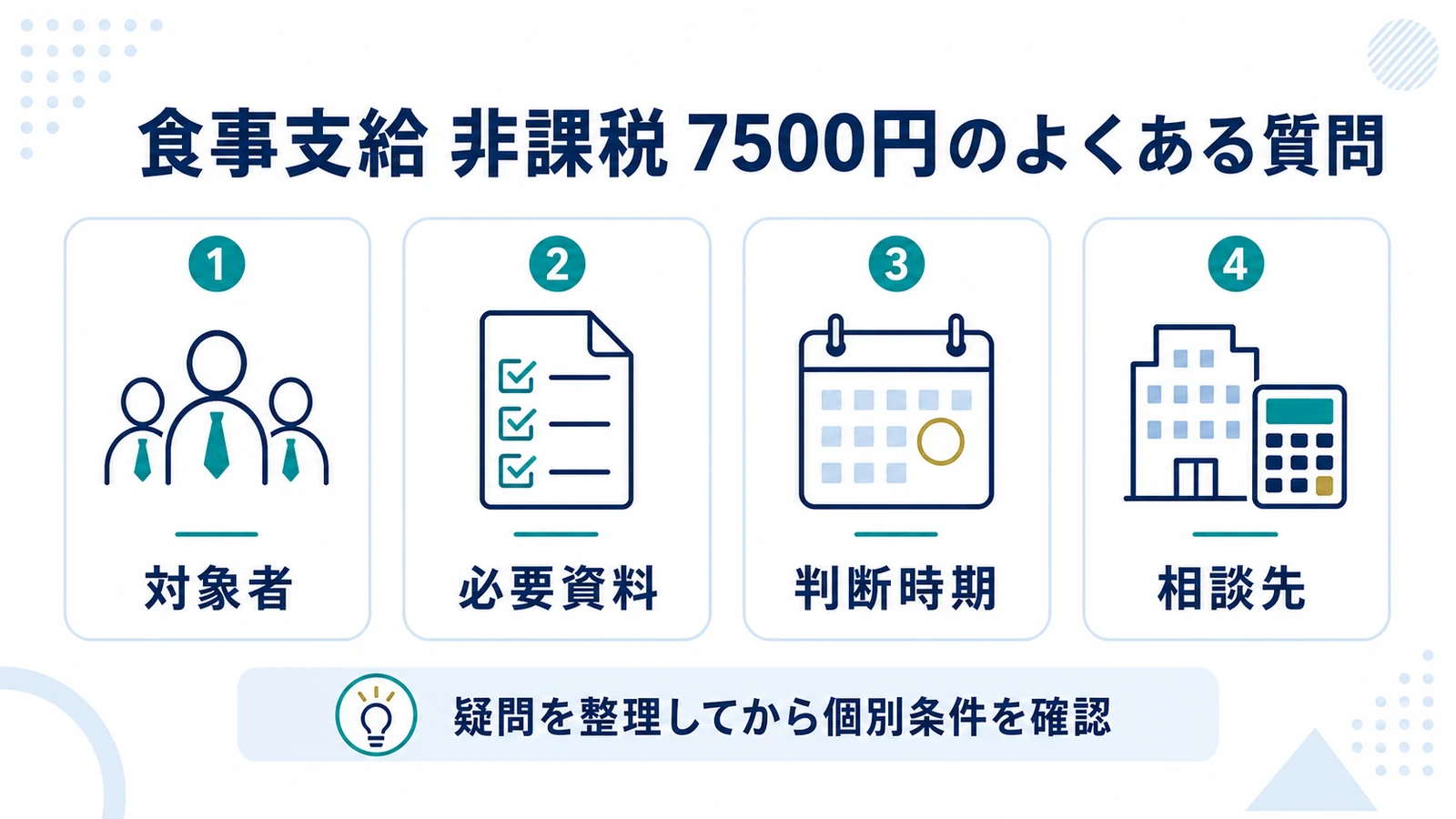 食事支給 非課税 7500円のよくある質問