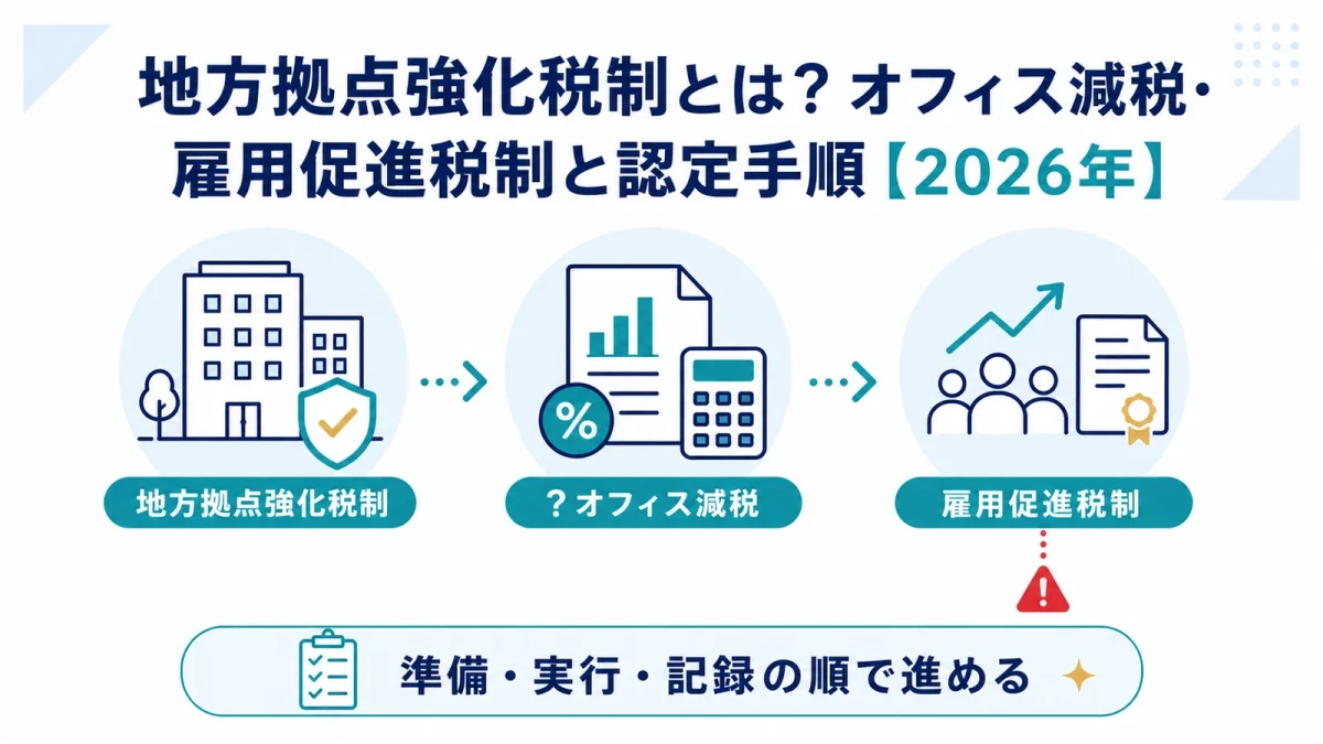 地方拠点強化税制とは？オフィス減税・雇用促進税制と認定手順【2026年】