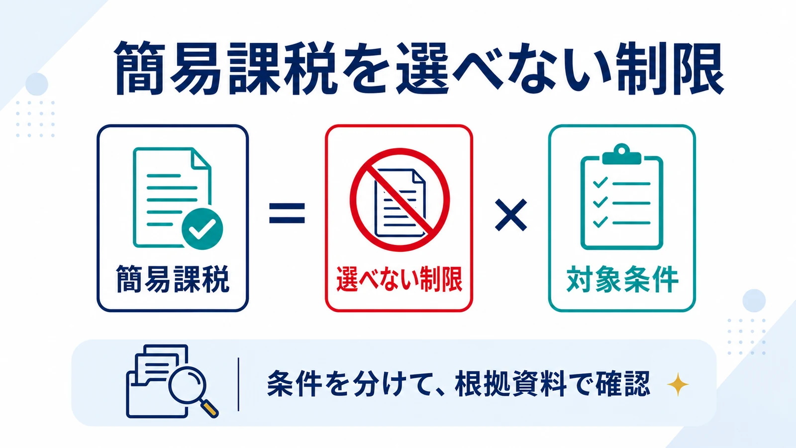 簡易課税を選べない制限