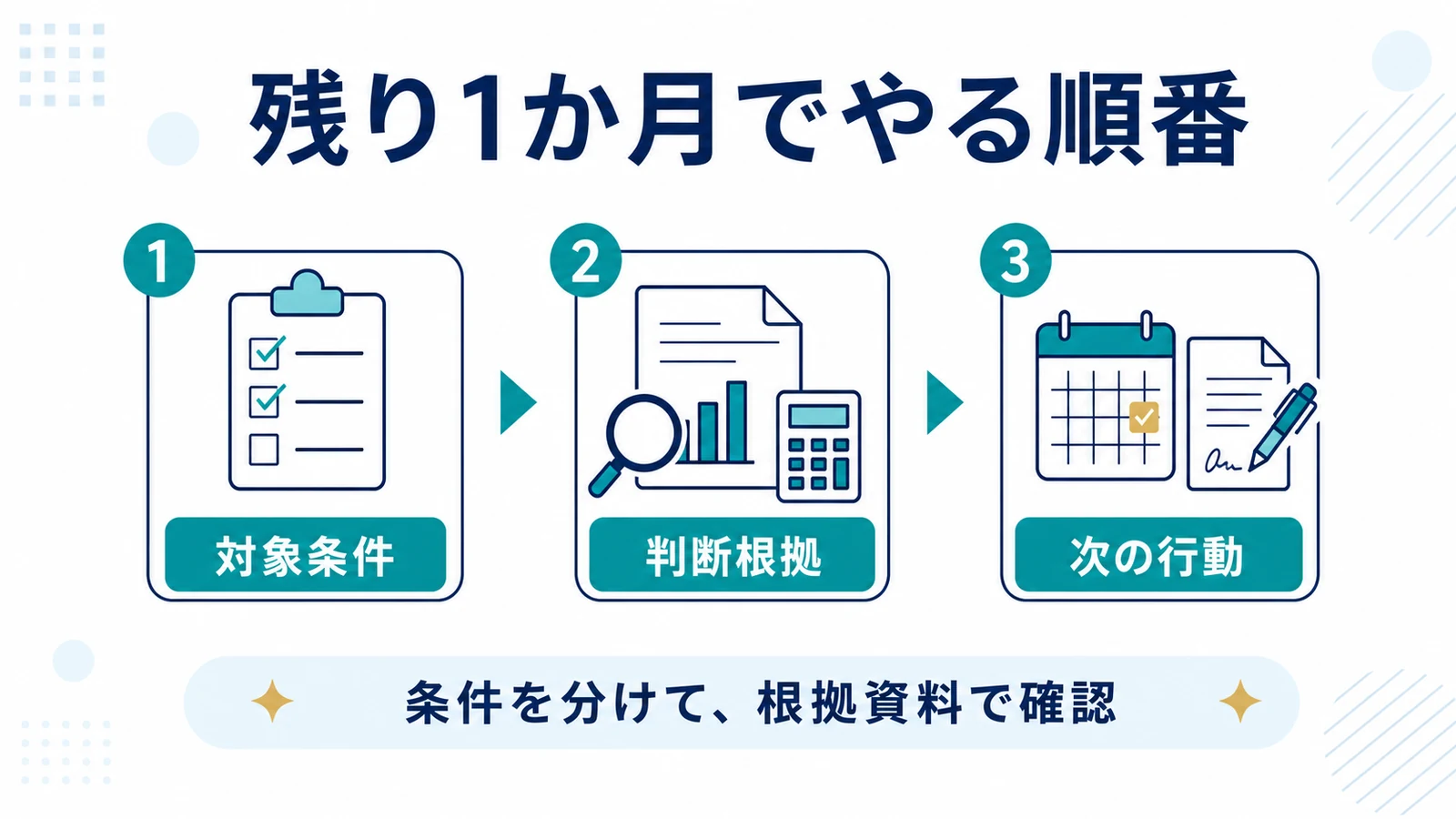 残り1か月でやる順番