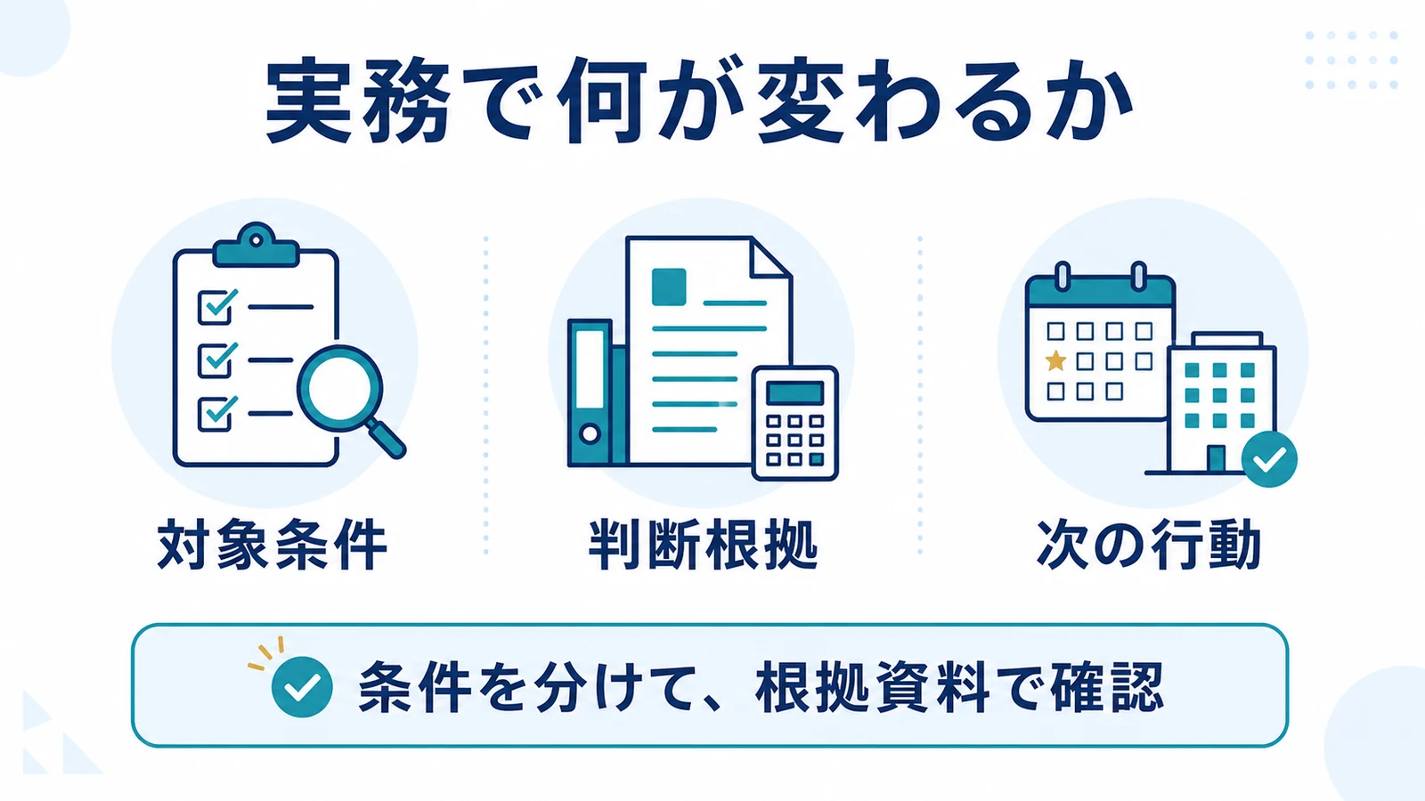 実務で何が変わるか