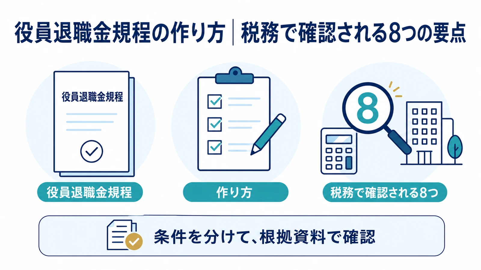 役員退職金規程の作り方｜税務で確認される8つの要点