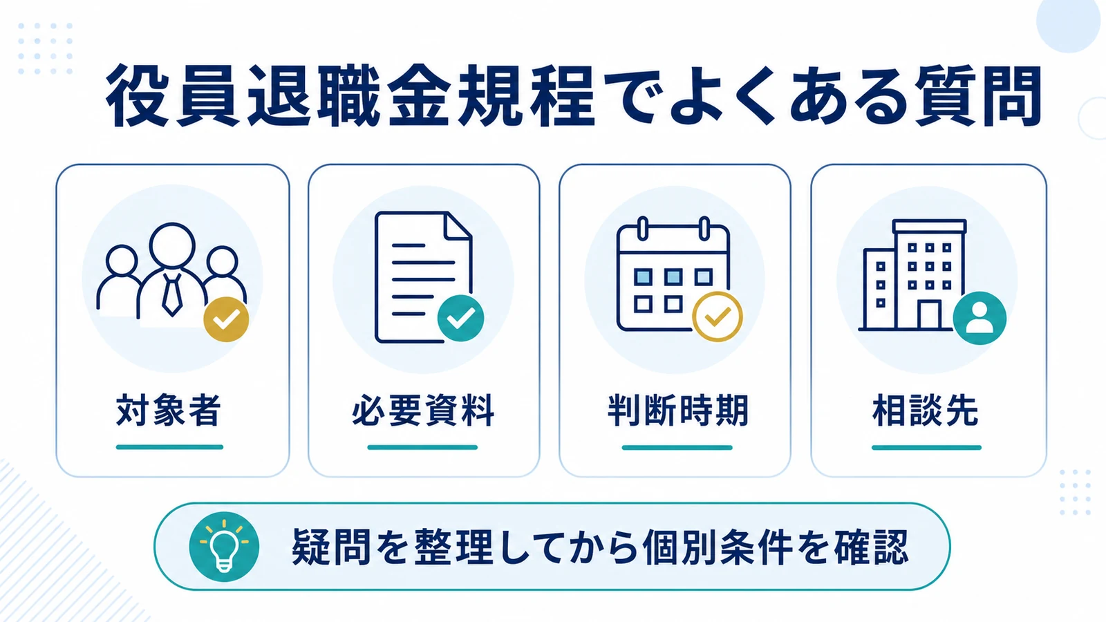 役員退職金規程でよくある質問