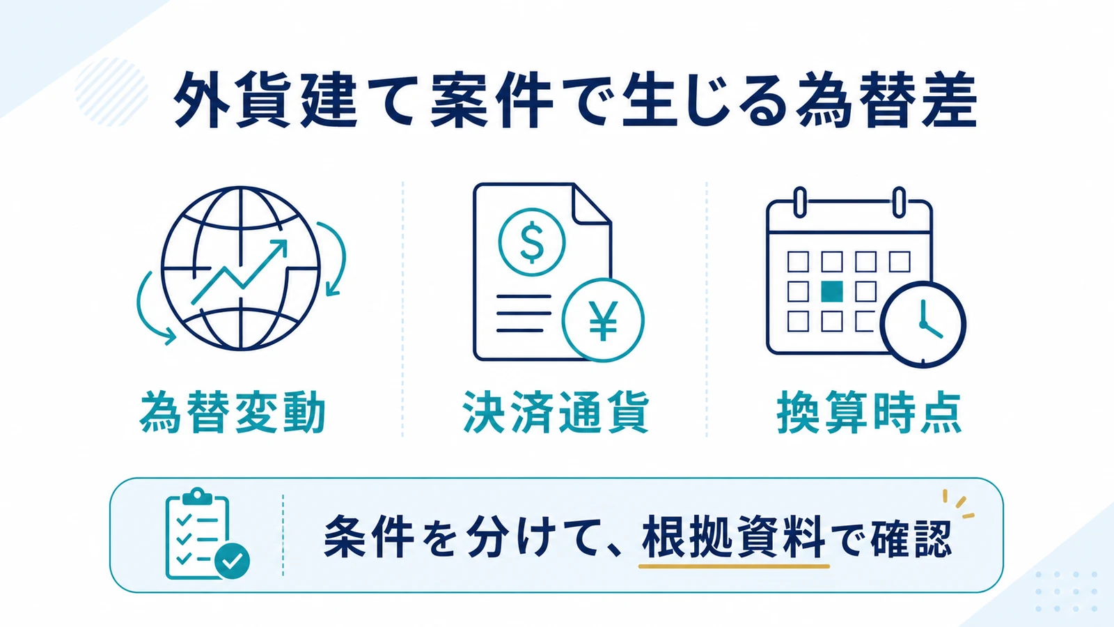 外貨建て案件で生じる為替差