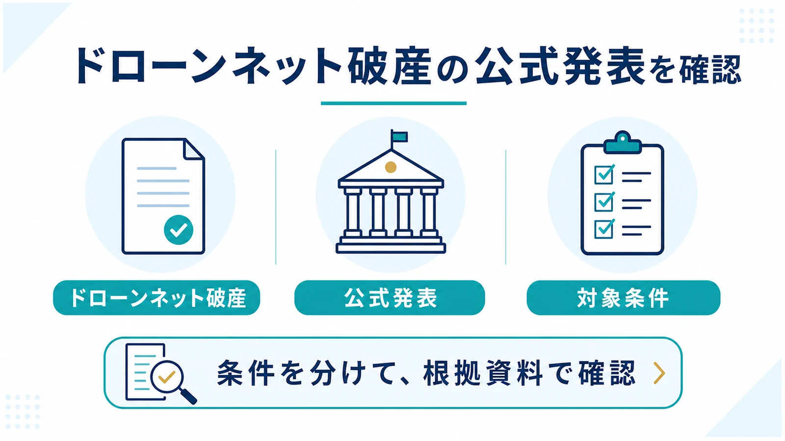 ドローンネット破産の公式発表を確認
