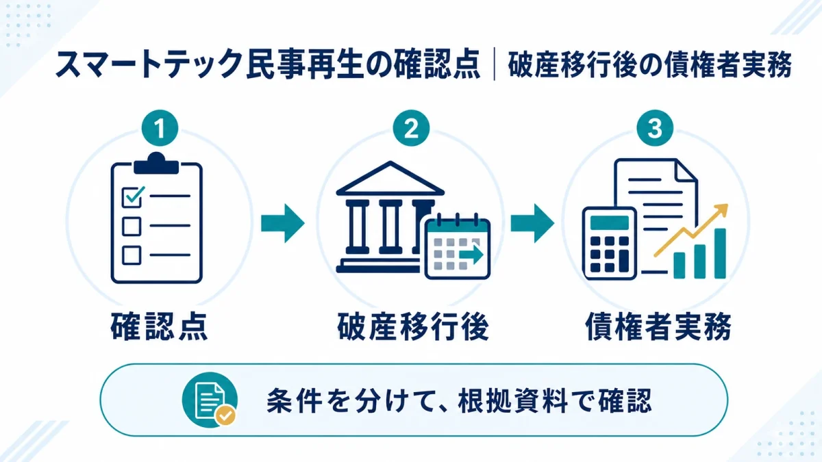 スマートテック民事再生の確認点｜破産移行後の債権者実務