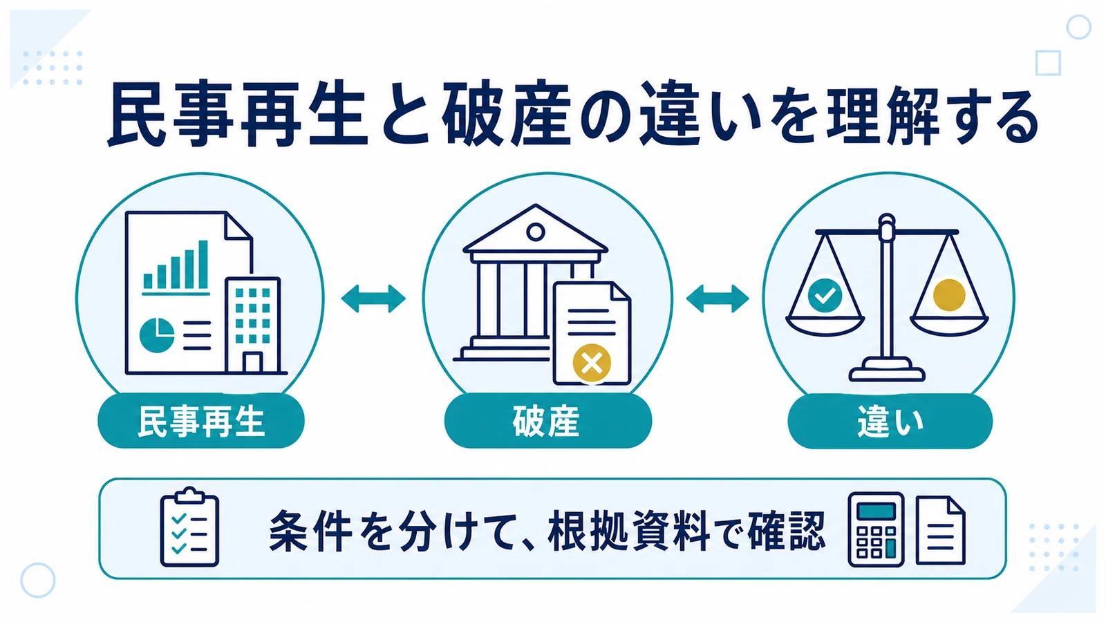 民事再生と破産の違いを理解する