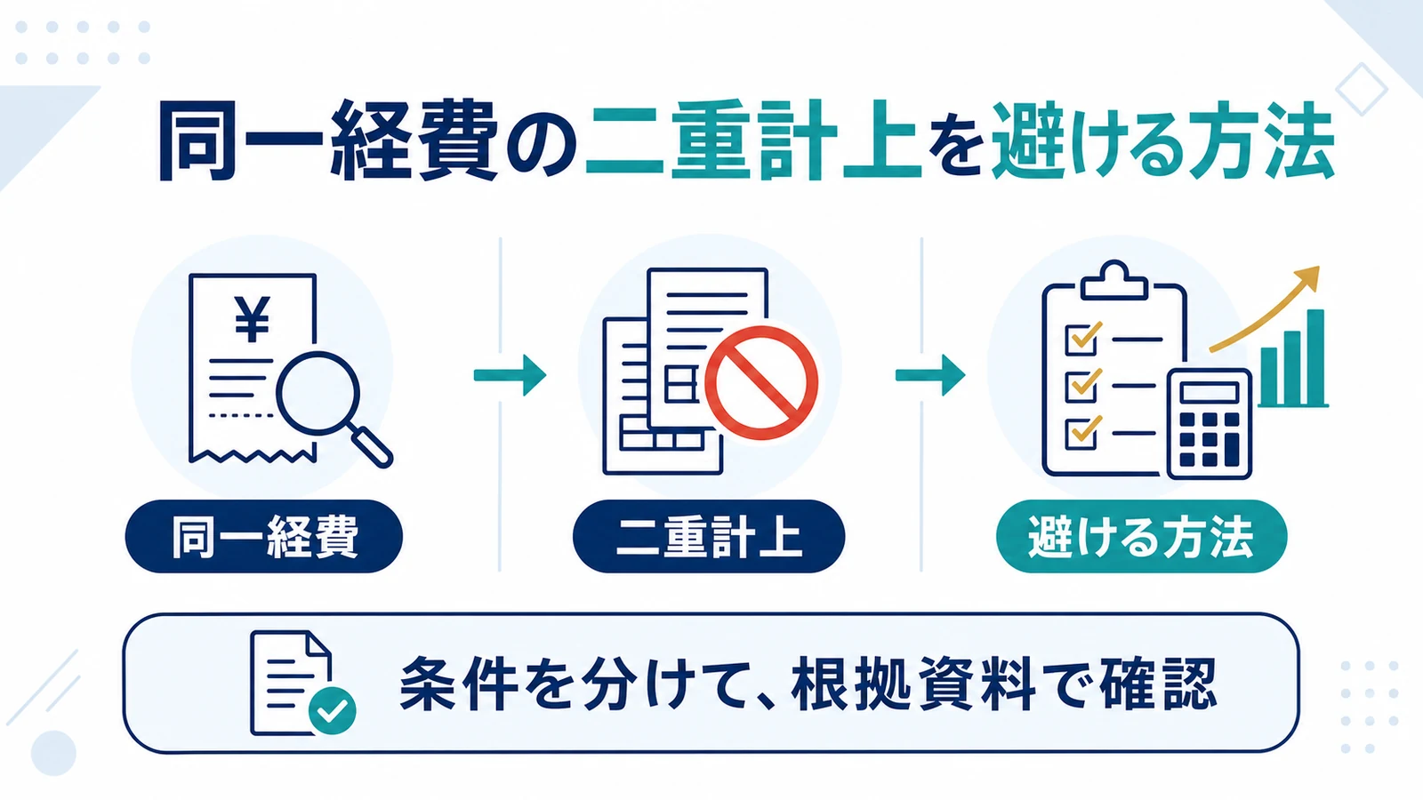 同一経費の二重計上を避ける方法