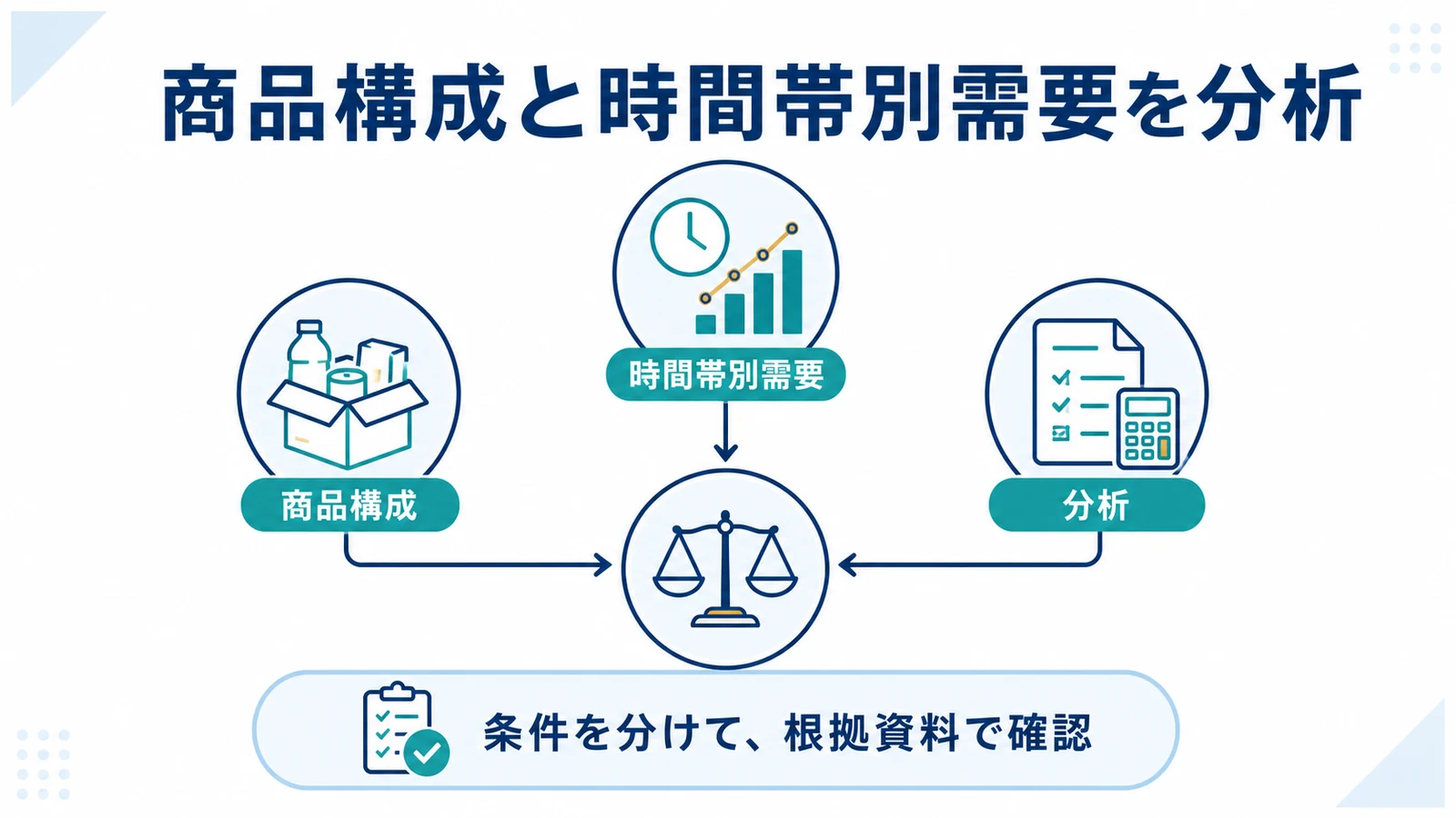 商品構成と時間帯別需要を分析