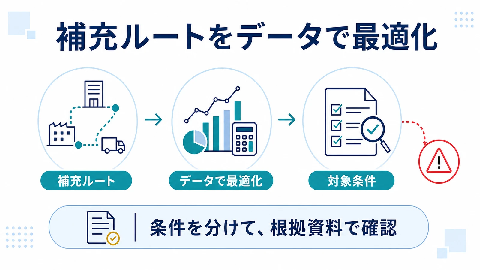 補充ルートをデータで最適化