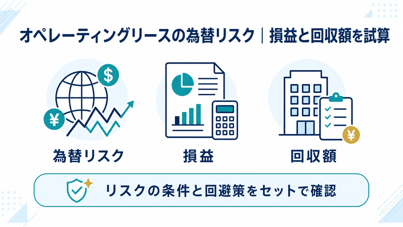 オペレーティングリースの為替リスク｜損益と回収額を試算