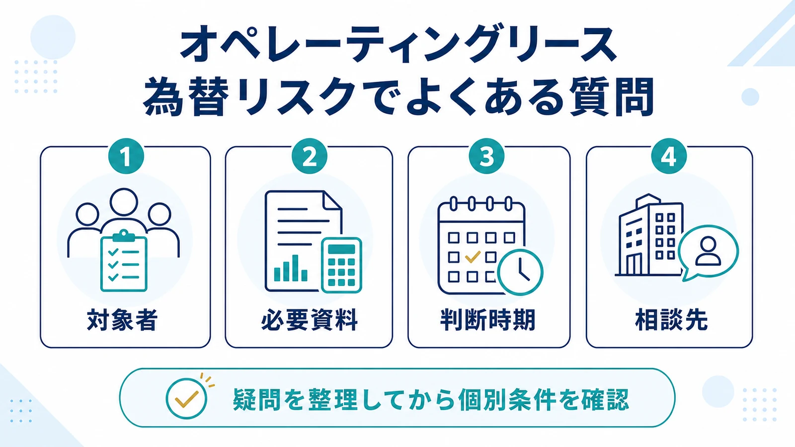 オペレーティングリース 為替リスクでよくある質問