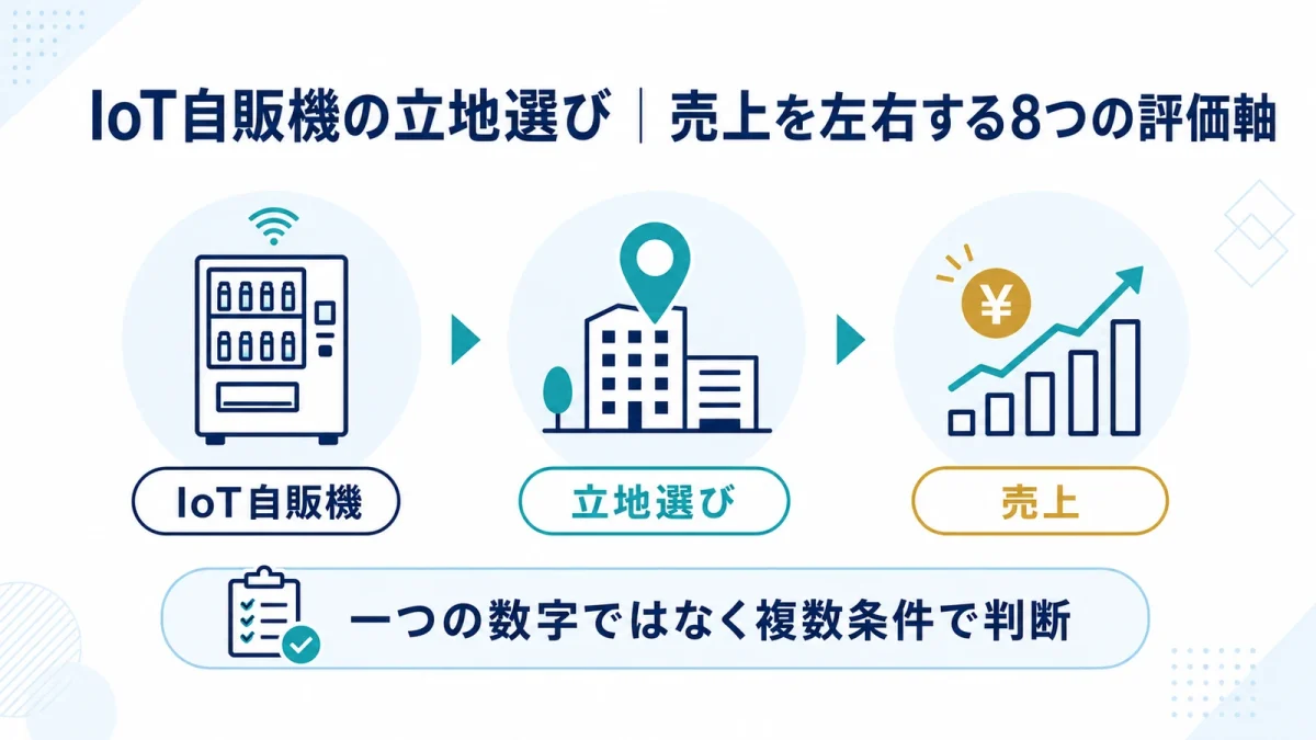 IoT自販機の立地選び｜売上を左右する8つの評価軸