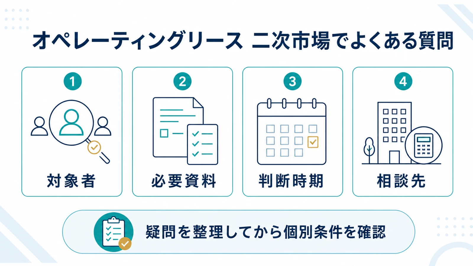 オペレーティングリース 二次市場でよくある質問