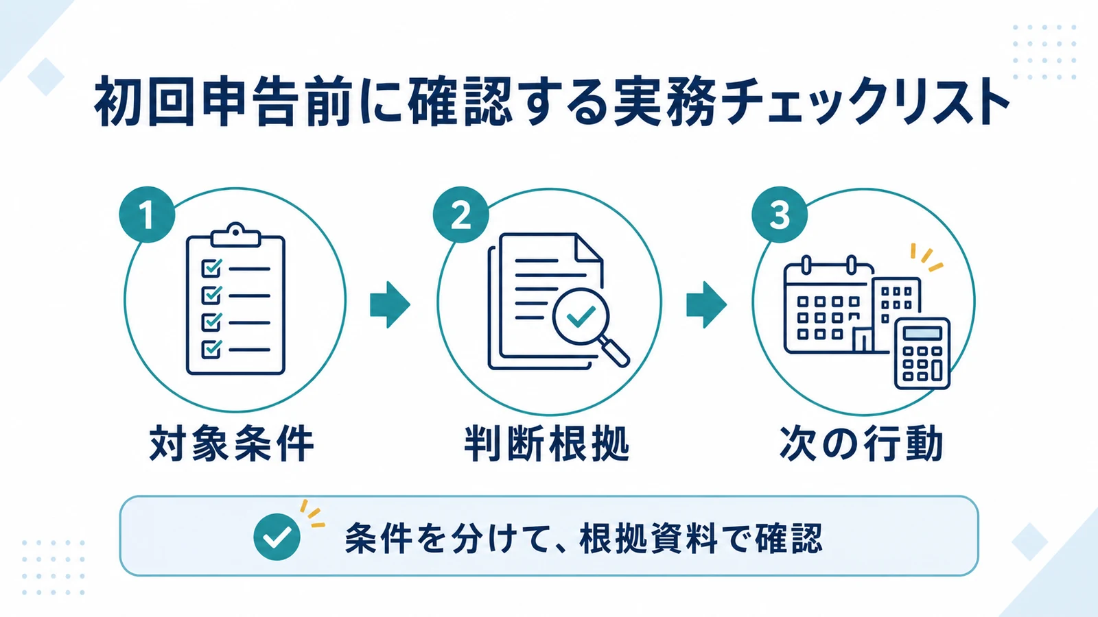 初回申告前に確認する実務チェックリスト