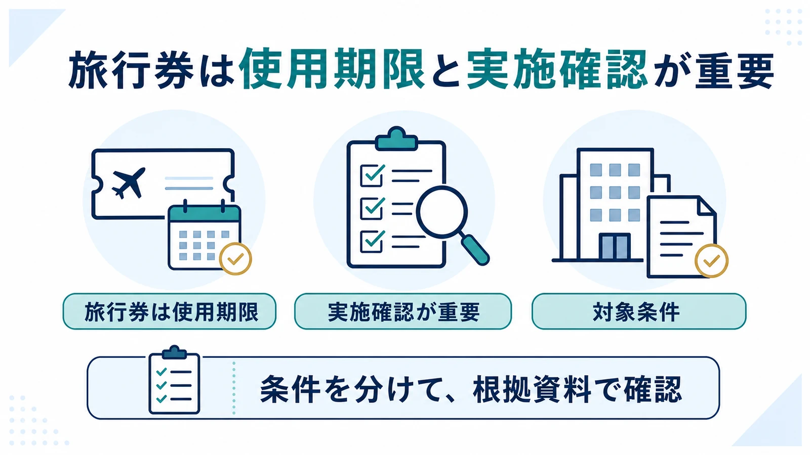 旅行券は使用期限と実施確認が重要