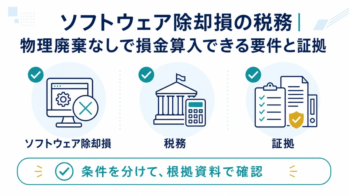 ソフトウェア除却損の税務｜物理廃棄なしで損金算入できる要件と証拠