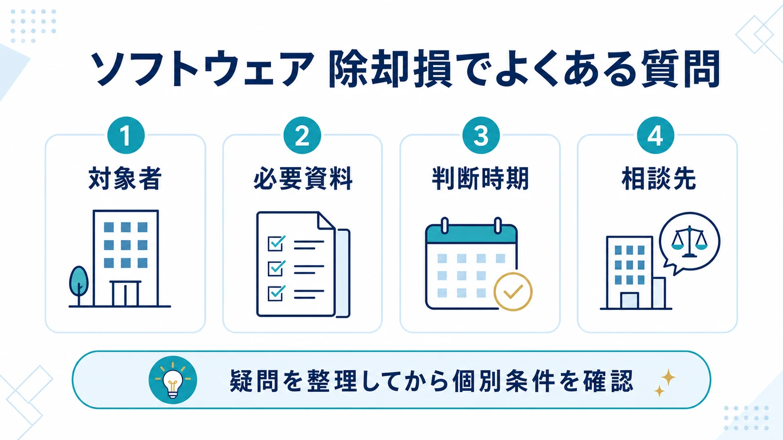 ソフトウェア 除却損でよくある質問