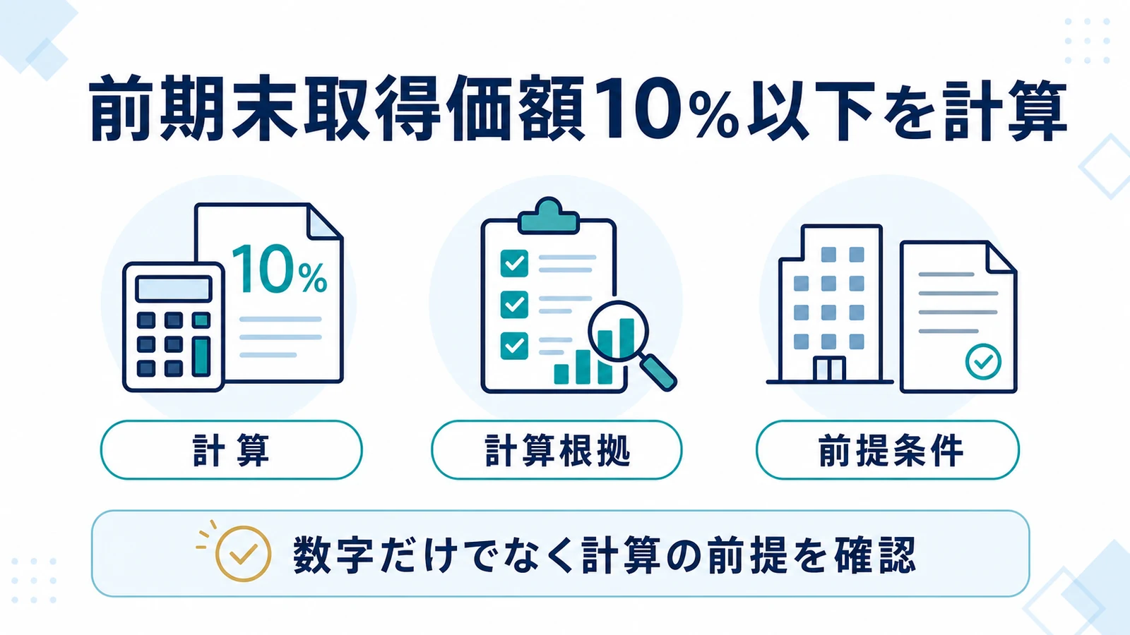 前期末取得価額10％以下を計算