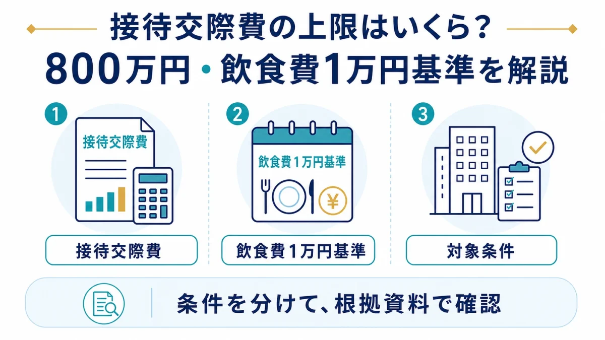 接待交際費の上限はいくら？800万円・飲食費1万円基準を解説